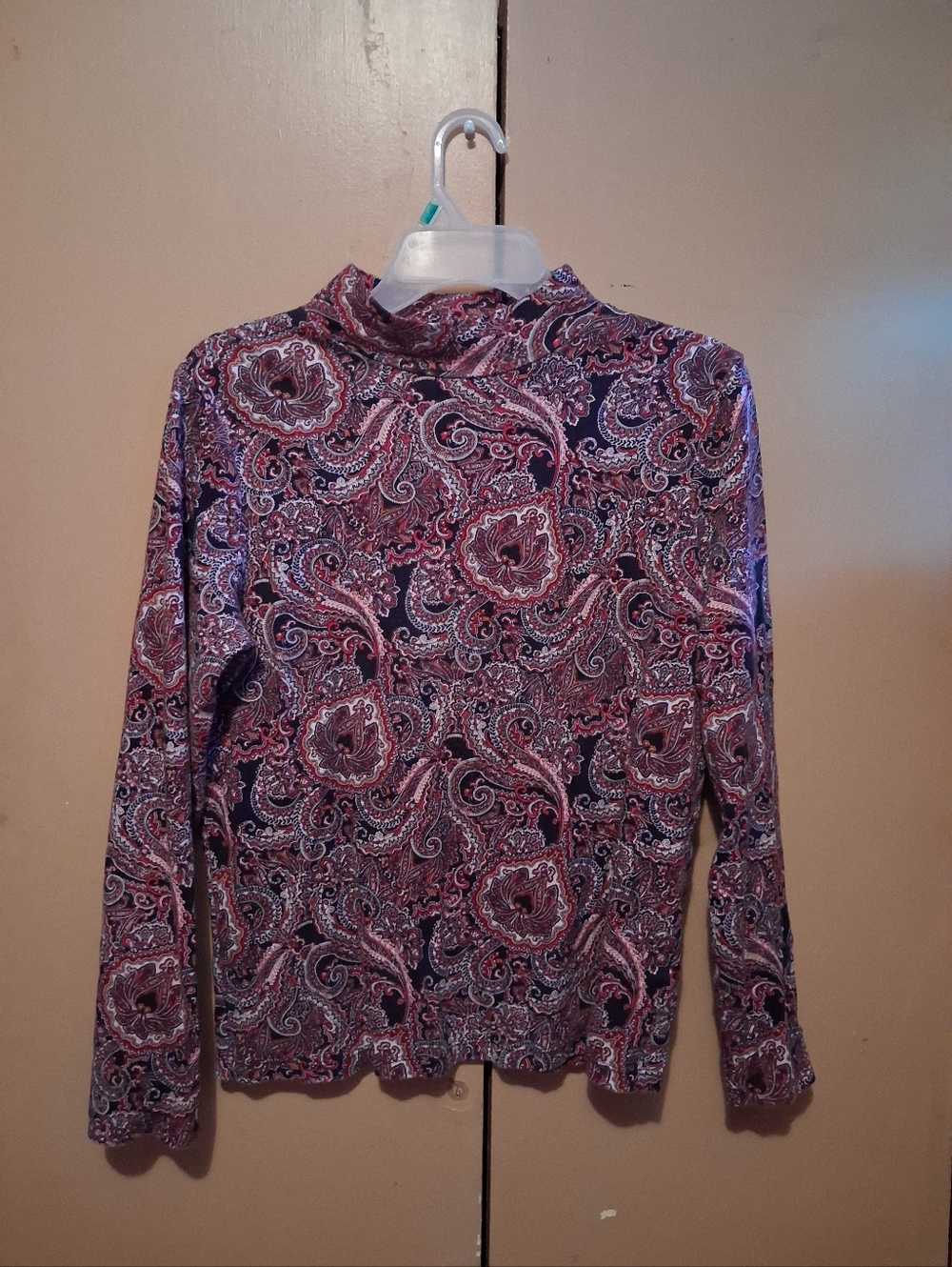 Kim Rogers Paisley Long Sleeve Medium Shirt